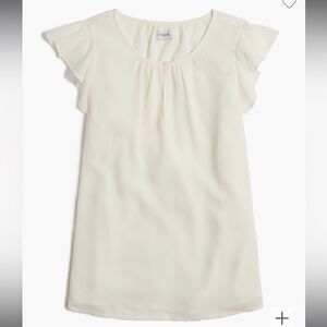 J. Crew Flutter-sleeve keyhole top*